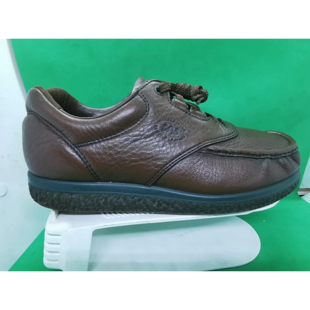 SAS PATHFINDER Handcrafted Brown Tumbled Leather Moc Toe Shoes Men's Size 11 N
